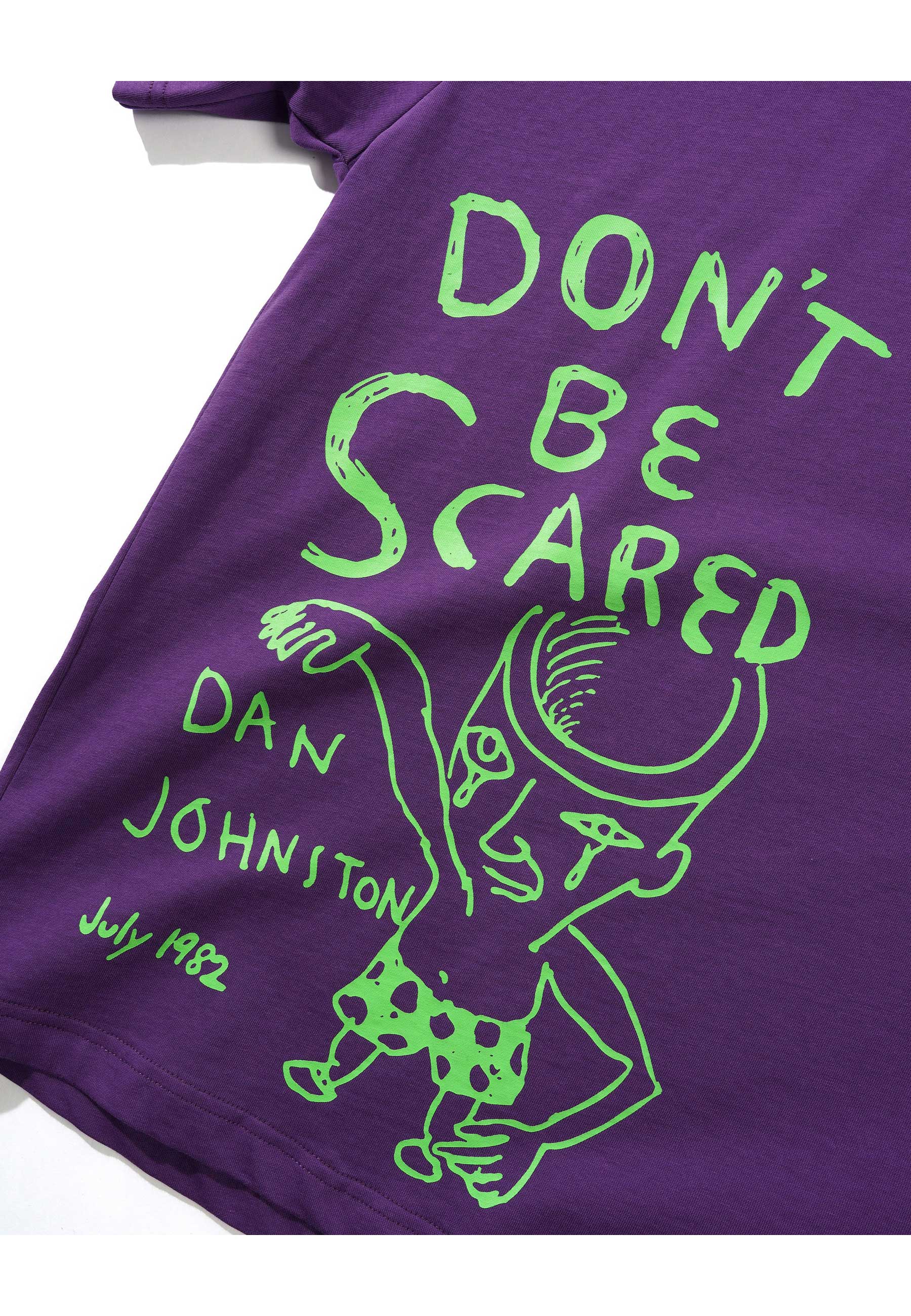 Butter Goods X Daniel Johnston 'Don't Be Scared' T-Shirt (Grape) - Image 3