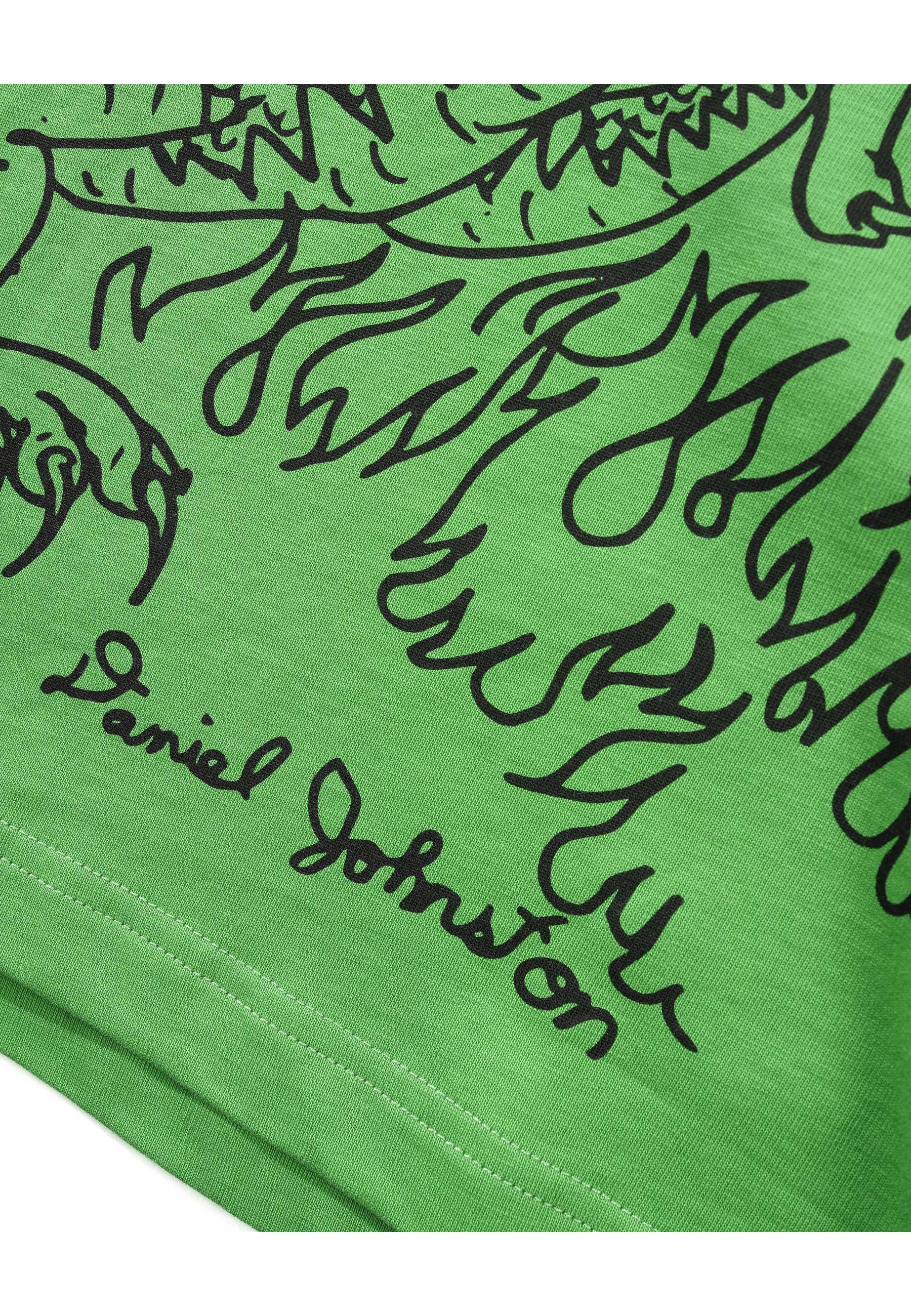 Butter Goods X Daniel Johnston 'Dragon' T-Shirt (Lime) - Image 3
