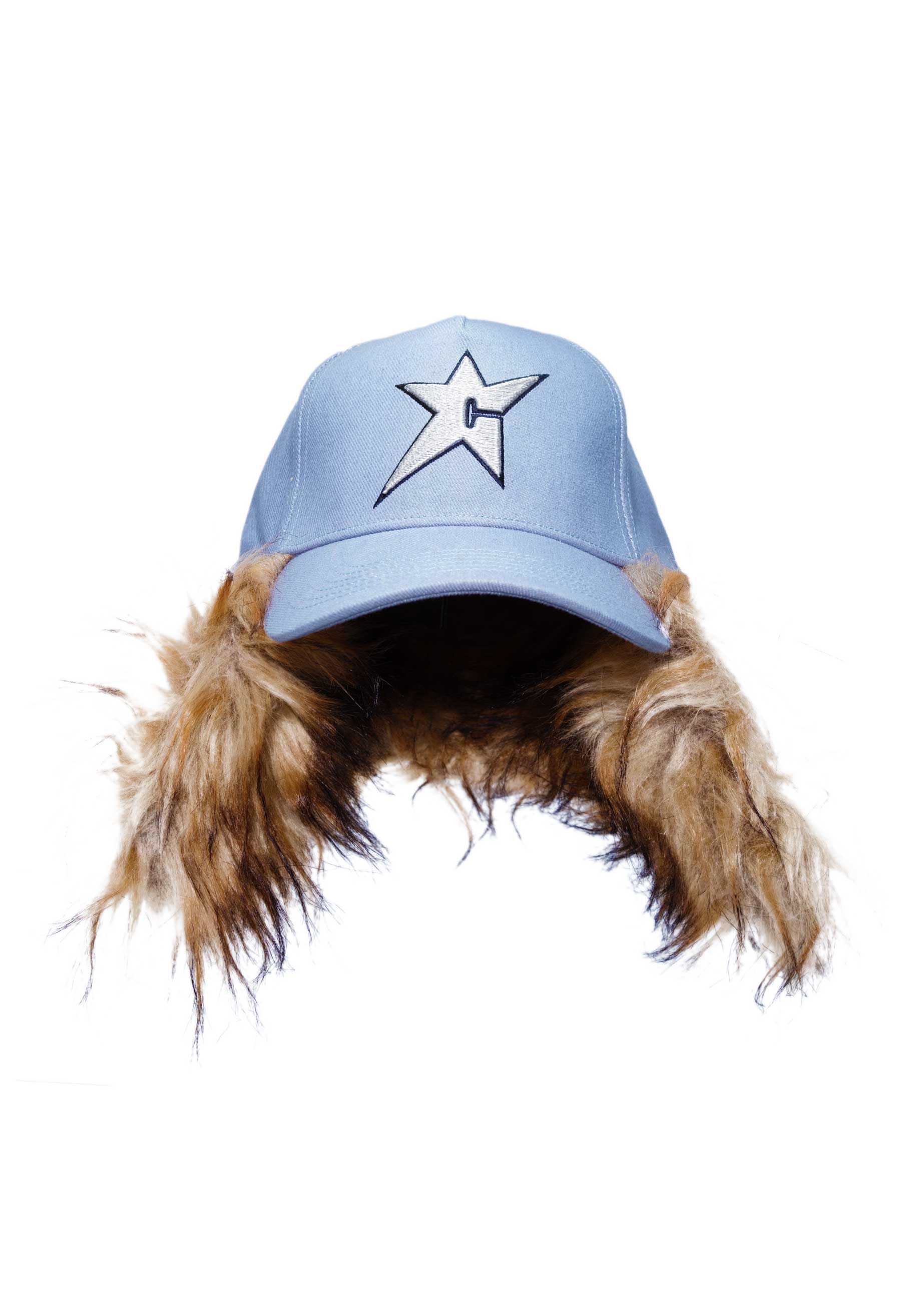 Carpet Company 'C-Star' Fur Cap (Light Denim) - Image 2