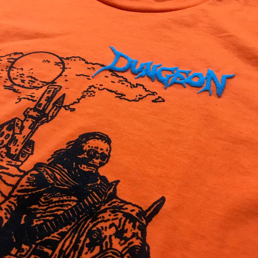 Dungeon Gateway 'Knight Castle' Long Sleeve T-Shirt (Orange) - Image 3