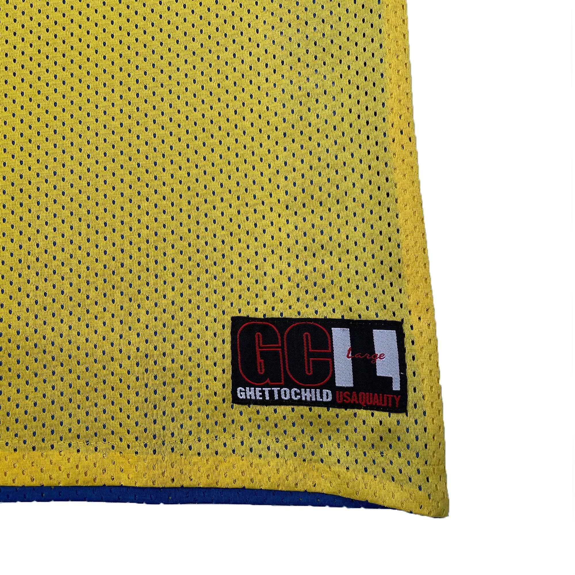 Ghetto Child 'Reversible' Basketball Jersey (Blue/Yellow) VINTAGE 90s - Image 5