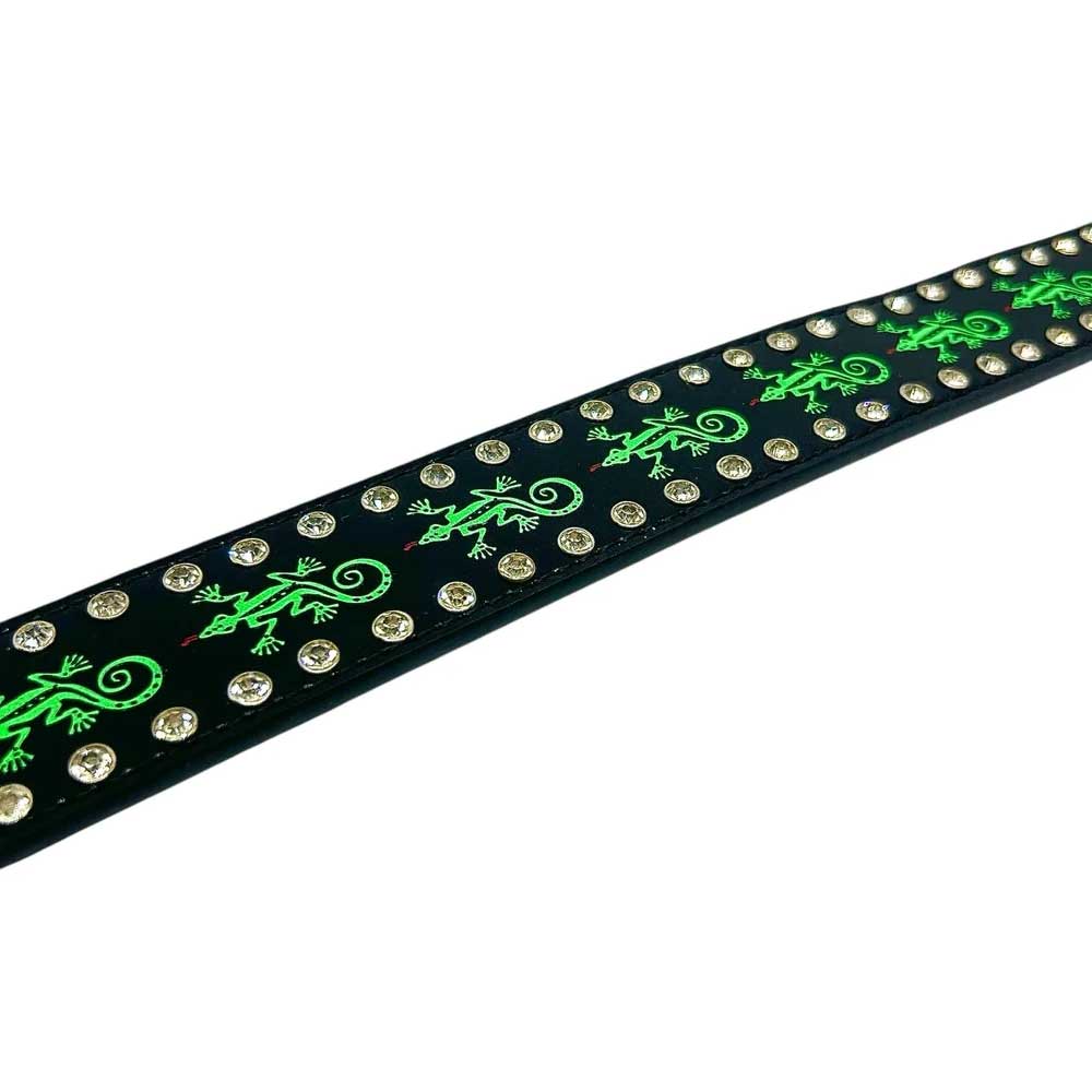 Loosey 'Gecko Rhinestone' Belt (Black) - Image 2