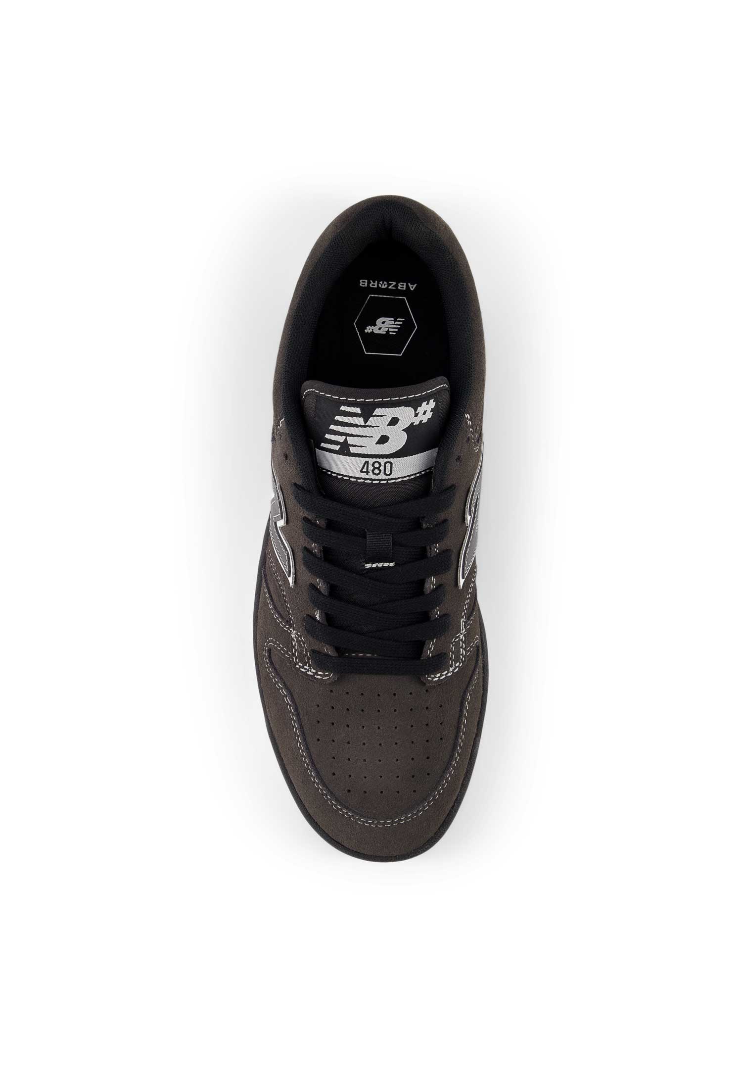 New Balance Numeric '480 CSS' Skate Shoes (Black Cement / White) - Image 3