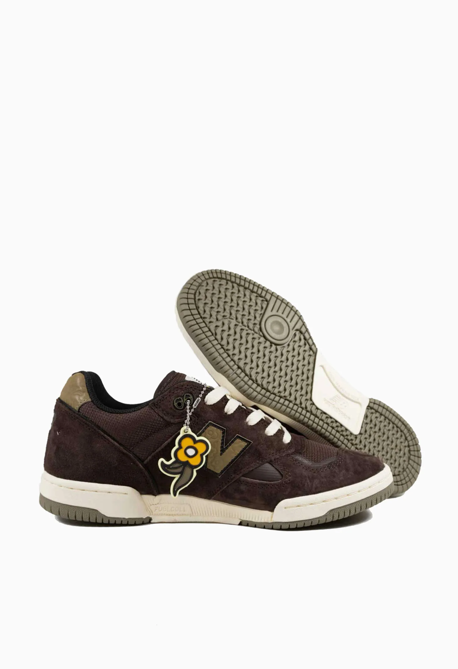 New Balance Numeric X Krooked 'Tom Knox 600' Skate Shoes (Chocolate / Olive) - Image 3