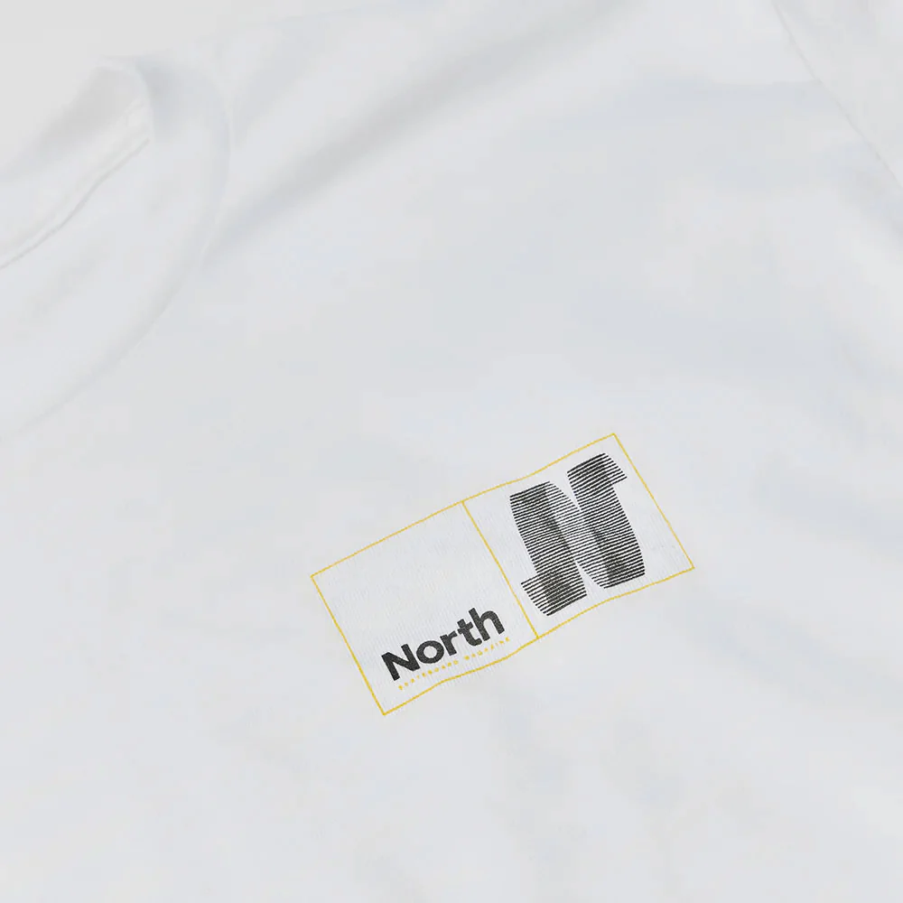 North 'N Logo' T-Shirt (White / Black / Yellow) - Image 4