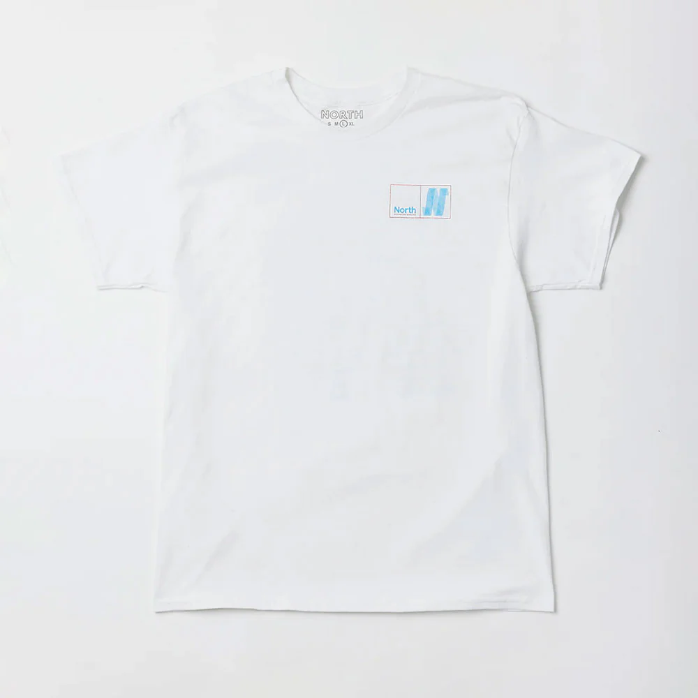North 'N Logo' T-Shirt (White / Blue / Red)