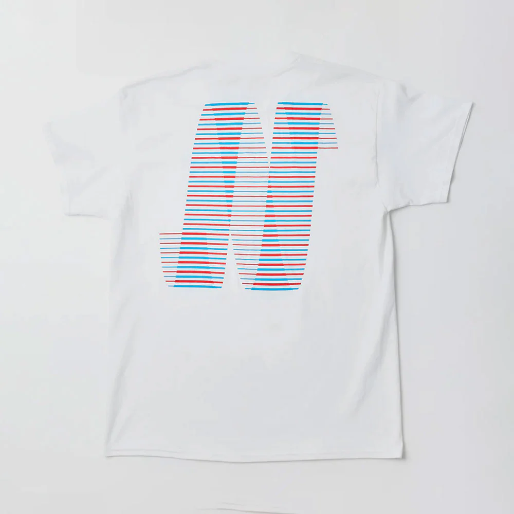 North 'N Logo' T-Shirt (White / Blue / Red) - Image 2