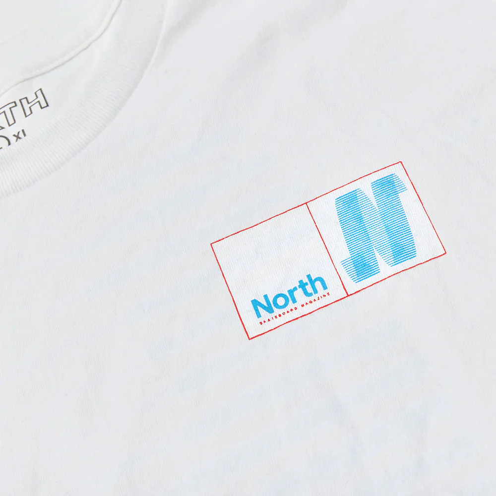 North 'N Logo' T-Shirt (White / Blue / Red) - Image 4