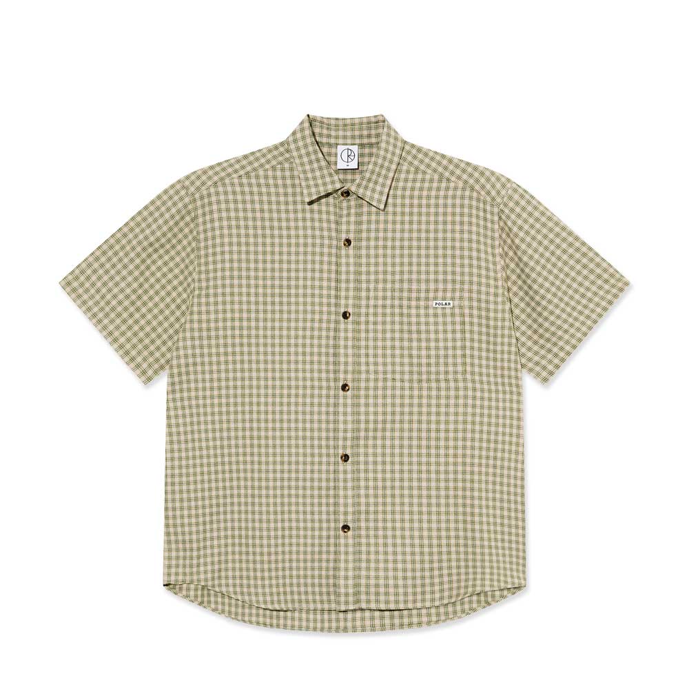 Polar 'Mitchell' Short Sleeve Shirt (Beige / Green)