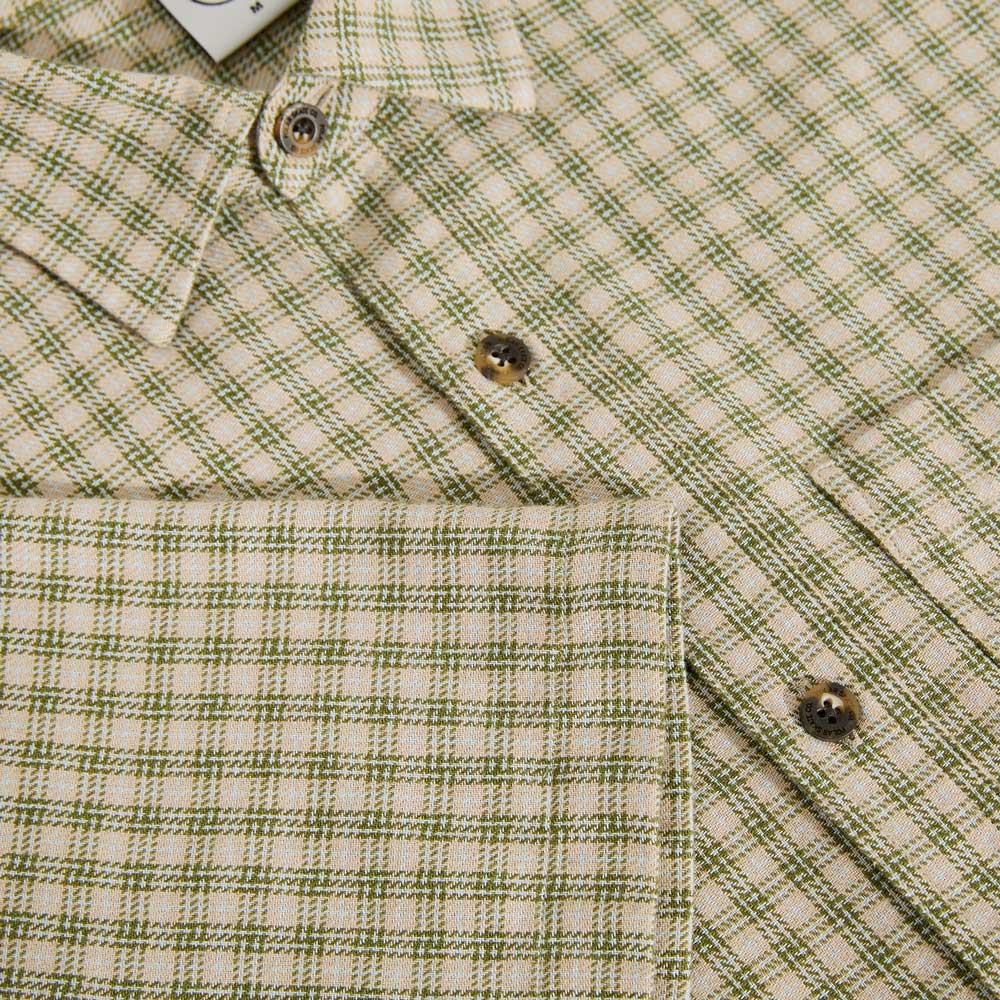 Polar 'Mitchell' Short Sleeve Shirt (Beige / Green) - Image 2