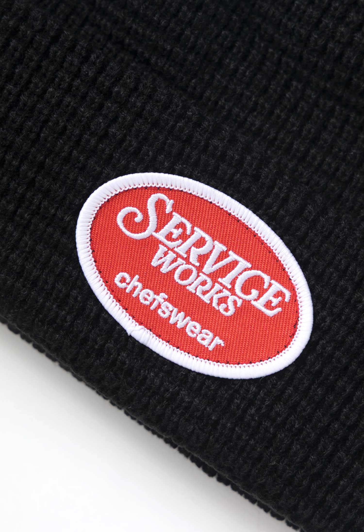 Service Works 'Waffle Patch' Beanie (Black) - Image 2