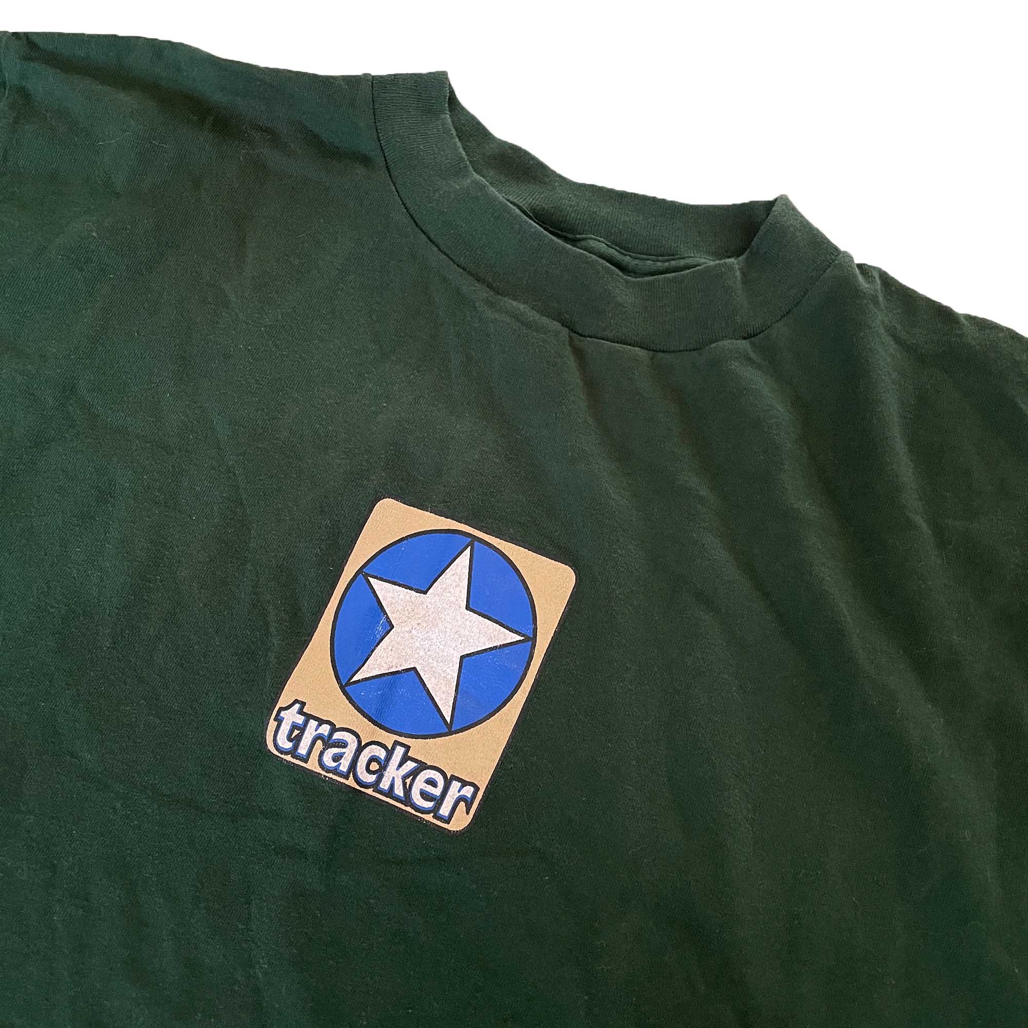 Tracker Trucks 'Star' T-Shirt (Green) VINTAGE 90s - Image 2