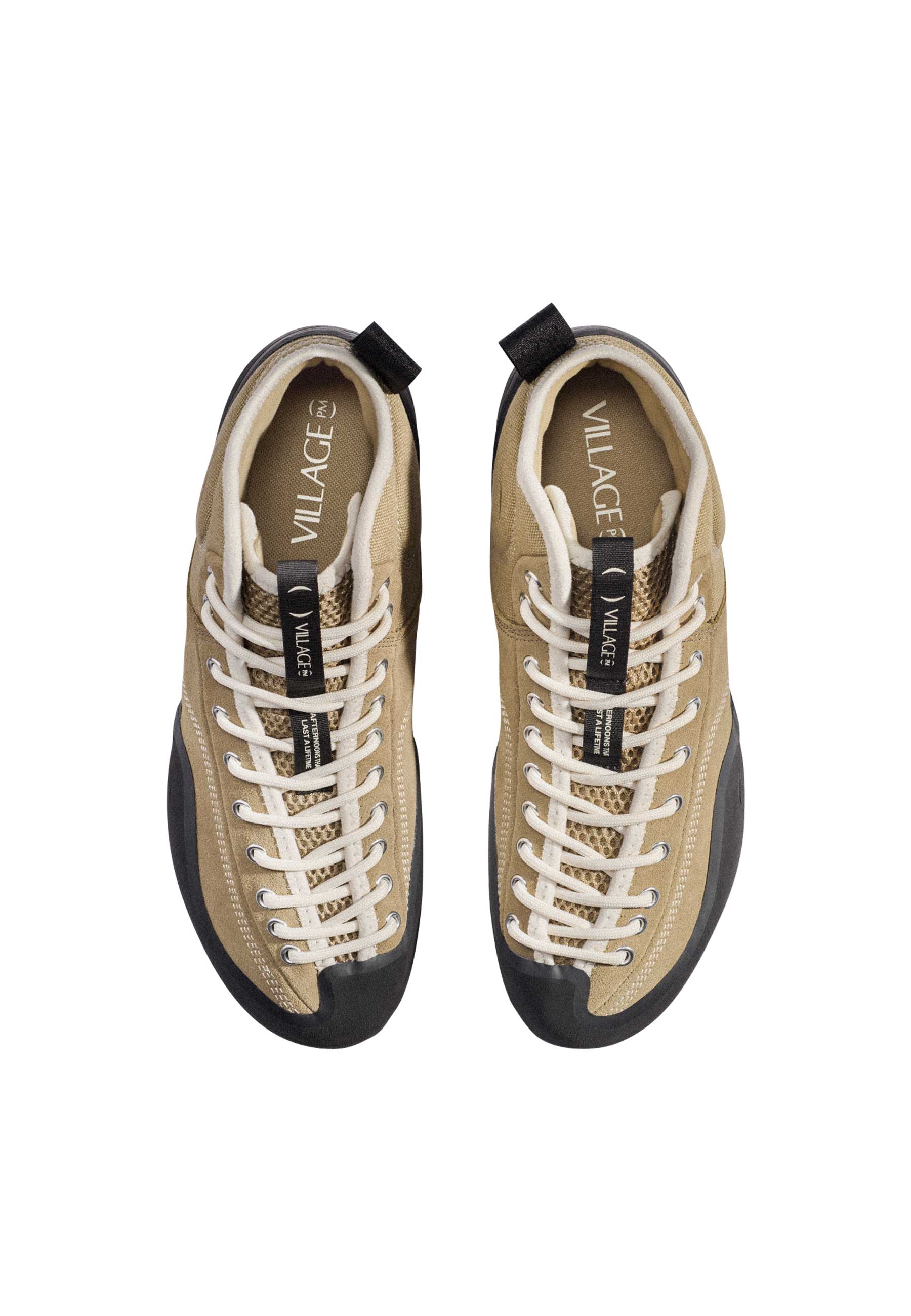 Village PM '1pm Mid' Skate Shoes (Sand / Natural Black) - Image 3