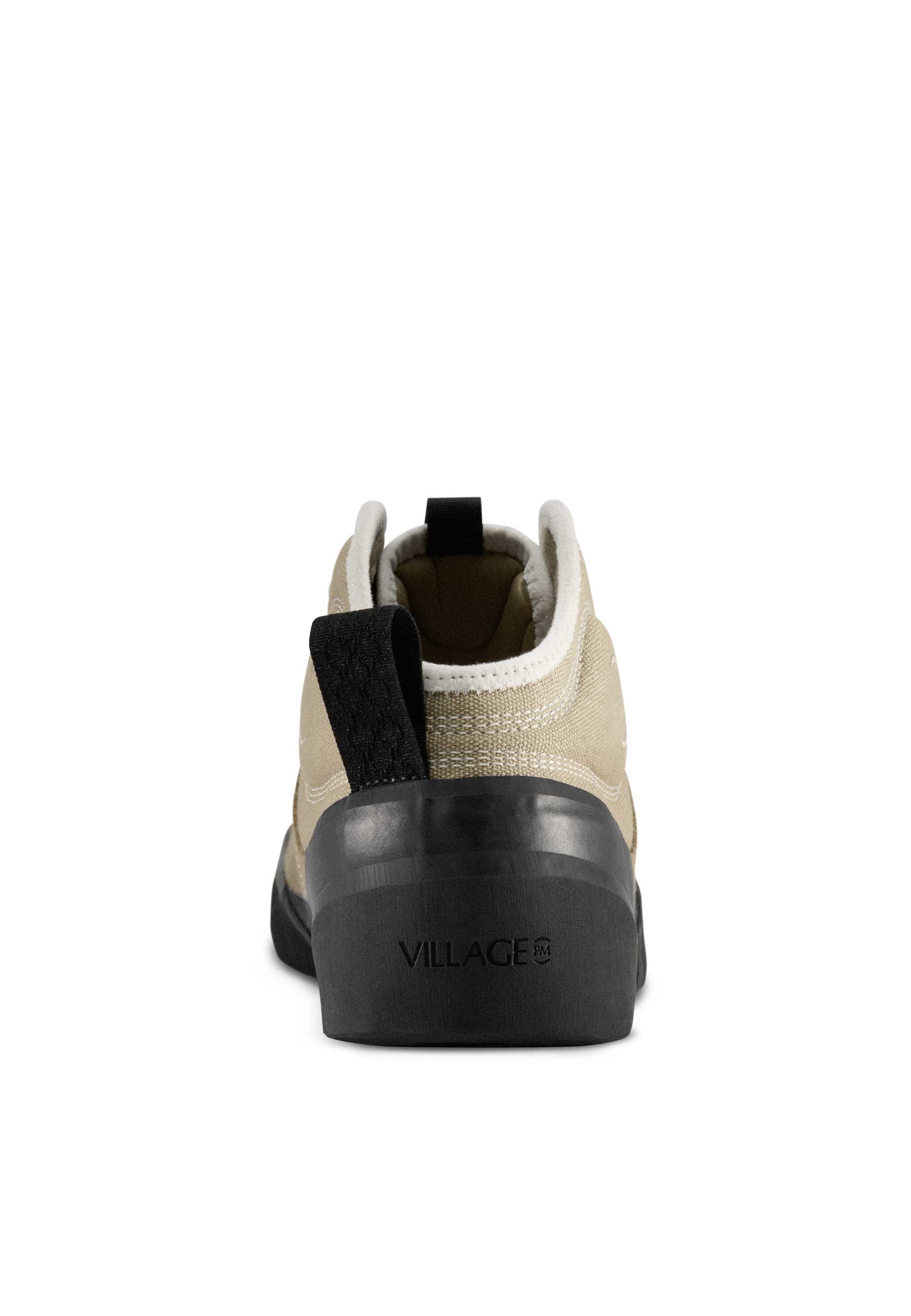 Village PM '1pm Mid' Skate Shoes (Sand / Natural Black) - Image 4