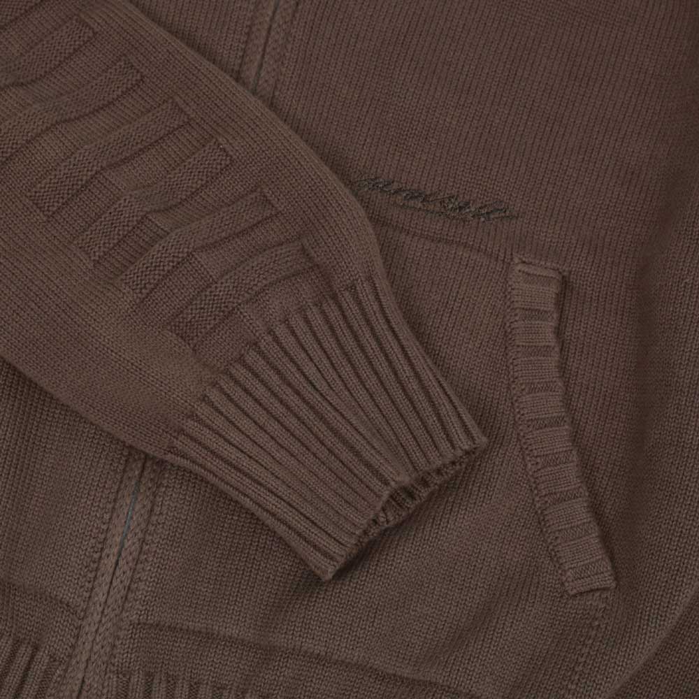 Yardsale 'Faldo' Knitted Full-Zip Jacket (Brown) - Image 3