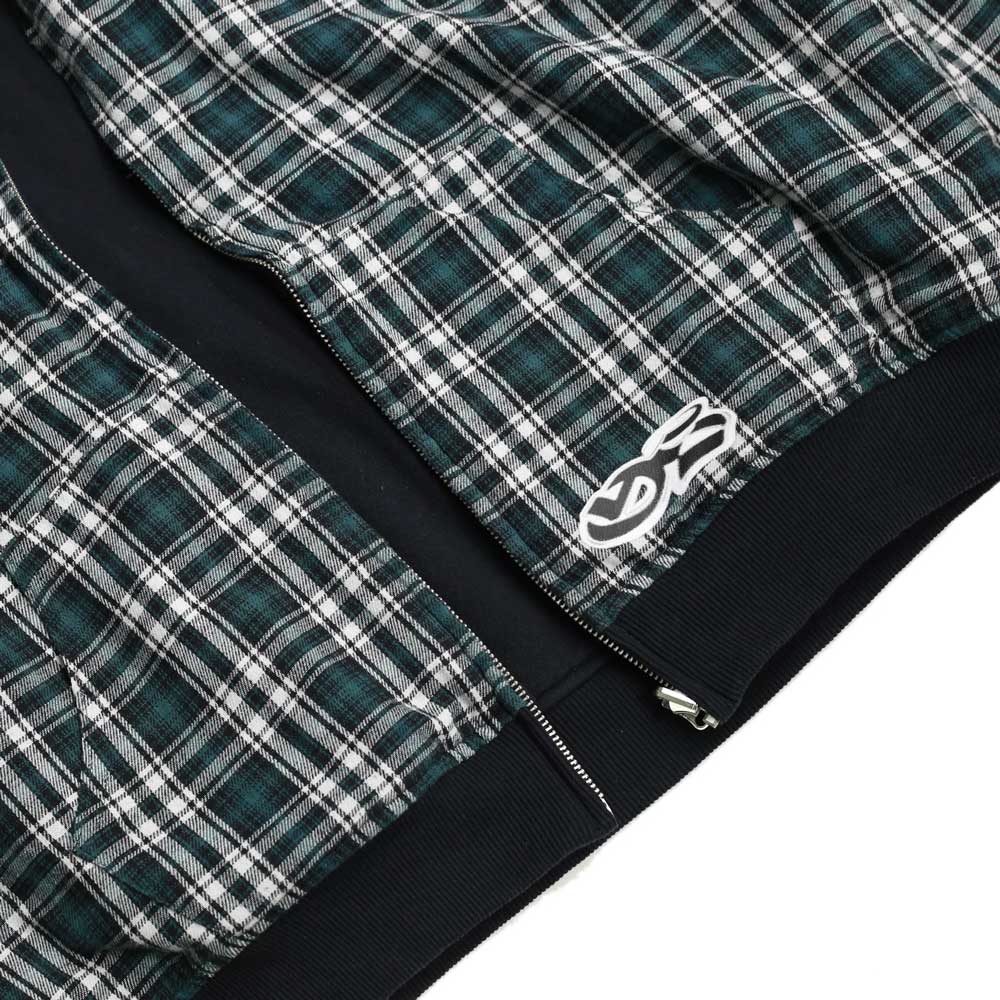 Yardsale Reversible Flannel Hood (Green / Black) - Image 6